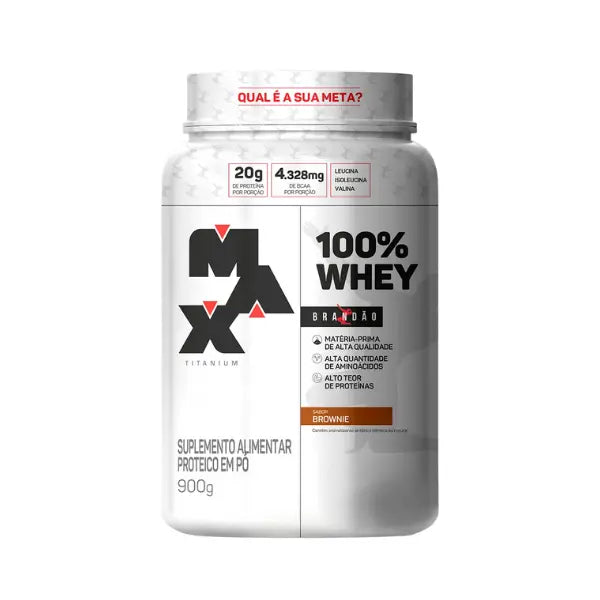 100% Whey da Linha Rafael Brandão Pote 900G - Max Titanium