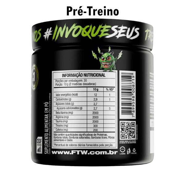 Diabo Verde + Whey FTW + Creatina FTW