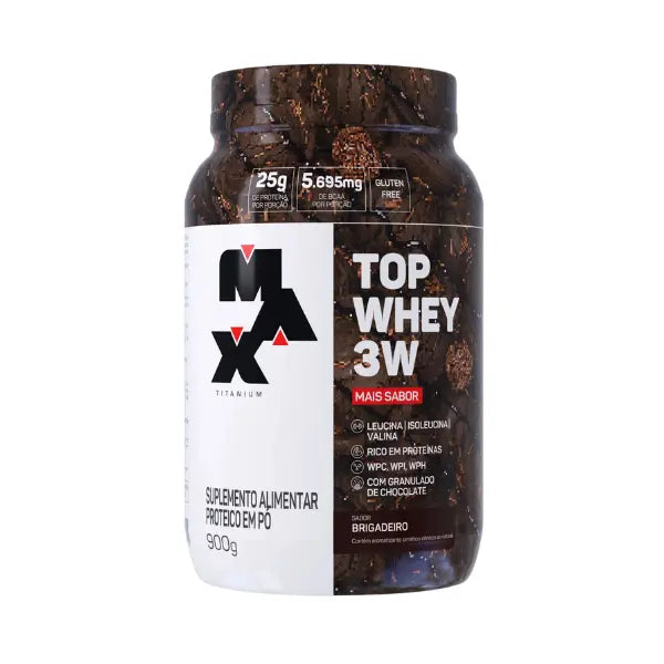 Top Whey 3W + Sabor 900G - Max Titanium