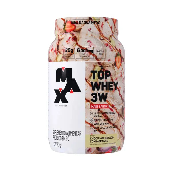 Top Whey 3W + Sabor 900G - Max Titanium