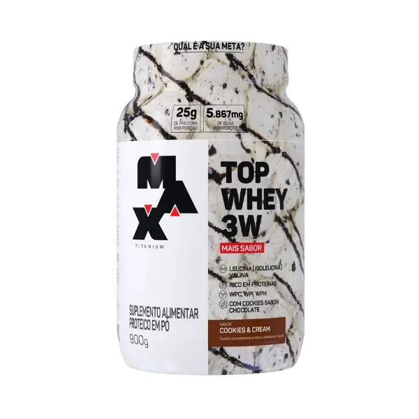 Top Whey 3W + Sabor 900G - Max Titanium