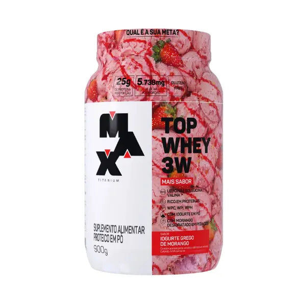 Top Whey 3W + Sabor 900G - Max Titanium