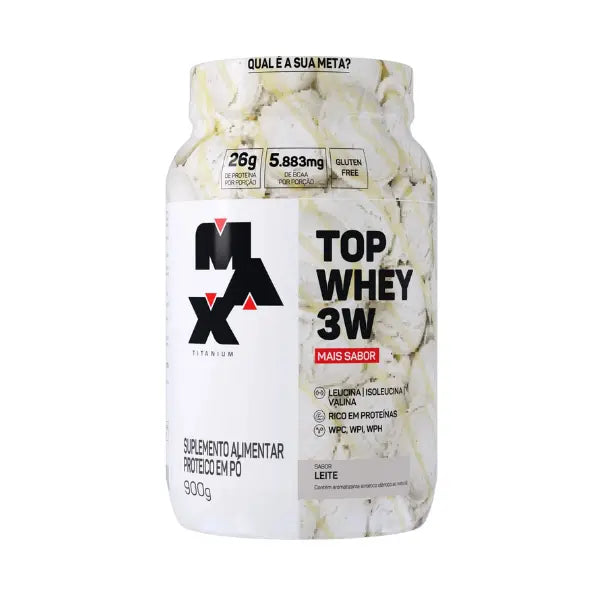 Top Whey 3W + Sabor 900G - Max Titanium